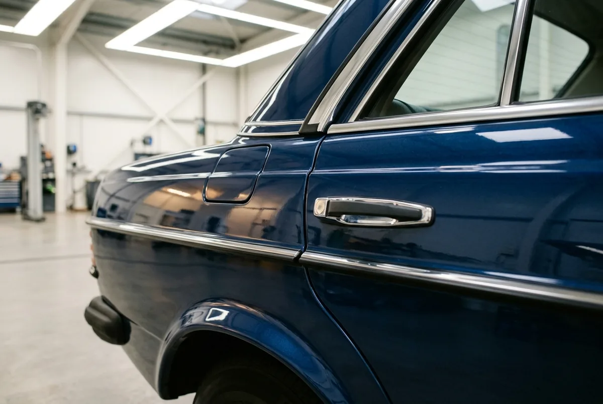 Lackdetail eines restaurierten Klassikers
