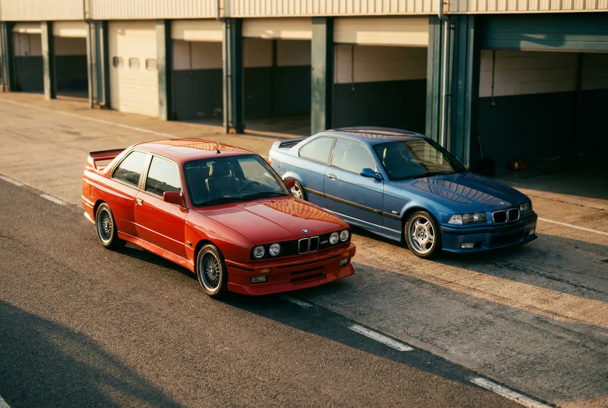 BMW M3 E30 und M3 E36 im Fahrerlager