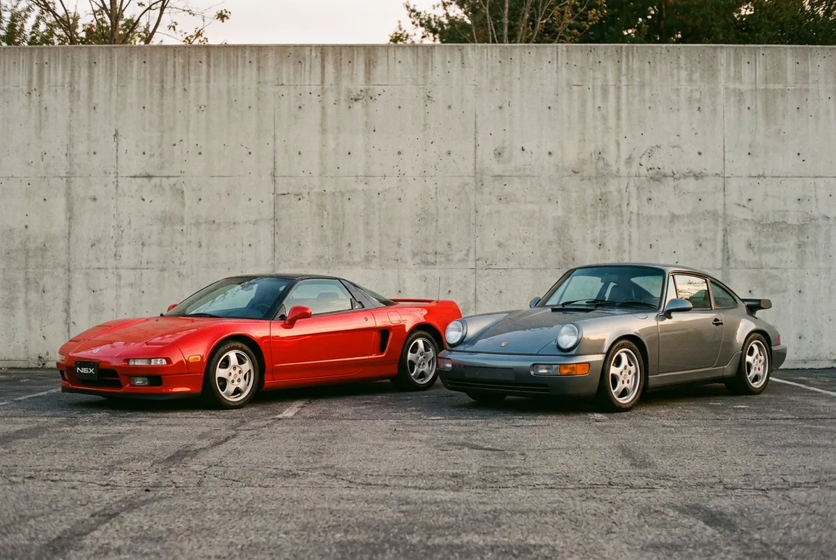 Honda NSX und Porsche 964 nebeneinander